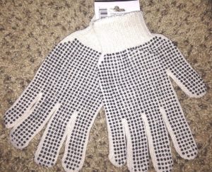 12 Pair Pack Double Side PVC Dotted (Polka) Cotton Industrial & Work Gloves L