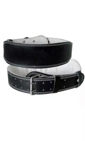 4" weight lifting belt leather Black Color Size Large (110cm)