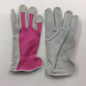 Ladies Suede lether (brushed) Garden Glove, Size Medium, Color Pink