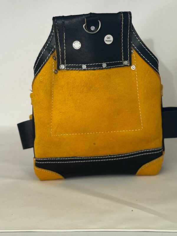Oil Tanned Leather Pouch With Extra Big Pockets For Nails And Tools