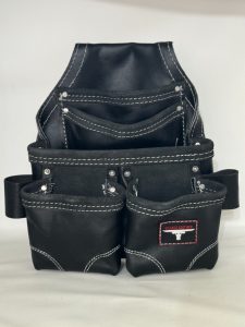 Oil Tanned Leather Pouch With Extra Big Pockets For Nails And Tools