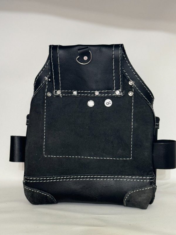 Oil Tanned Leather Pouch With Extra Big Pockets For Nails And Tools