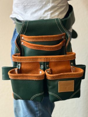 Top Grain Tool  Pouch With Extra Big Pockets For Nails  with Foam Padded belt