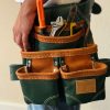 Top Grain Tool  Pouch With Extra Big Pockets For Nails  with Foam Padded belt