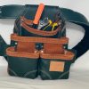 Top Grain Tool  Pouch With Extra Big Pockets For Nails  with Foam Padded belt