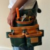 Top Grain Tool  Pouch With Extra Big Pockets For Nails  with Foam Padded belt
