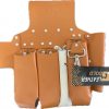 LEATHER GOLD Electrician Leather Multi Tool Holder Belt (4Pocket) Pouch