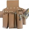 LEATHER GOLD  Electrician Leather Multi Tool  Holder Belt  (4Pocket) Pouch