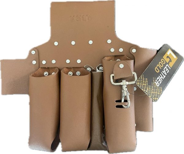 LEATHER GOLD  Electrician Leather Multi Tool  Holder Belt  (4Pocket) Pouch