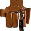 LEATHER GOLD  Electrician Leather Multi Tool  Holder Belt  (4Pocket) Pouch