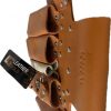 LEATHER GOLD  Electrician Leather Multi Tool  Holder Belt  (4Pocket) Pouch