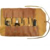 Leather Tool Roll Up Tool Kit Organiser , LeatherWrench Roll Chisel Pouch