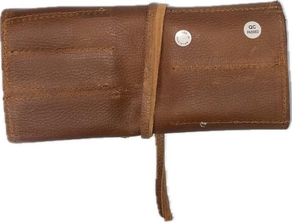 Leather Tool Roll Up Tool Kit Organiser , LeatherWrench Roll Chisel Pouch
