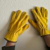 12 Pair Pack Men's Premium Cow Suede Leather   Driver Gloves, Work Gloves