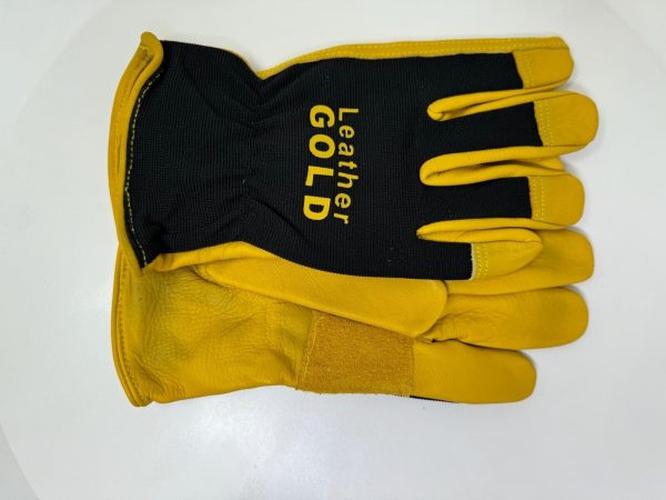 12 pair pack Top Grain Cow Leather  Men's work Leather and Fabric Gloves