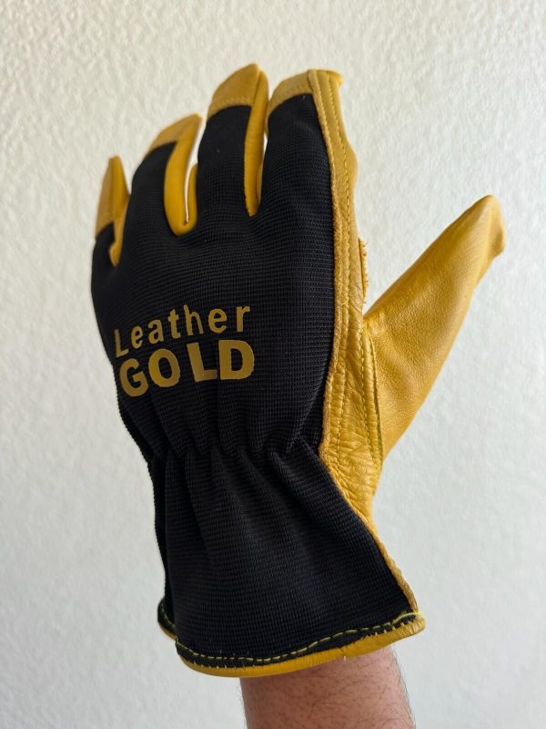 12 pair pack Top Grain Cow Leather  Men's work Leather and Fabric Gloves