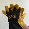 12 pair pack Top Grain Cow Leather  Men's work Leather and Fabric Gloves