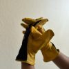 12 pair pack Top Grain Cow Leather  Men's work Leather and Fabric Gloves