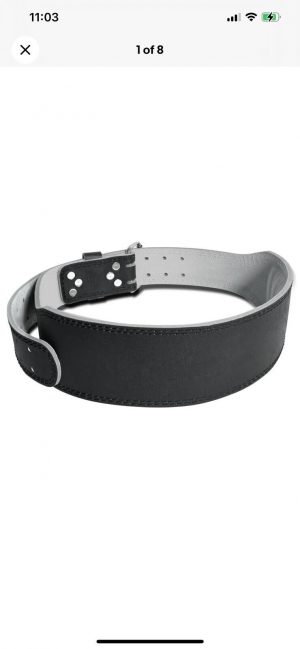 Leather  Weight Lifting Belt 4" Back Support Fitness Gym Training Bodybuilding