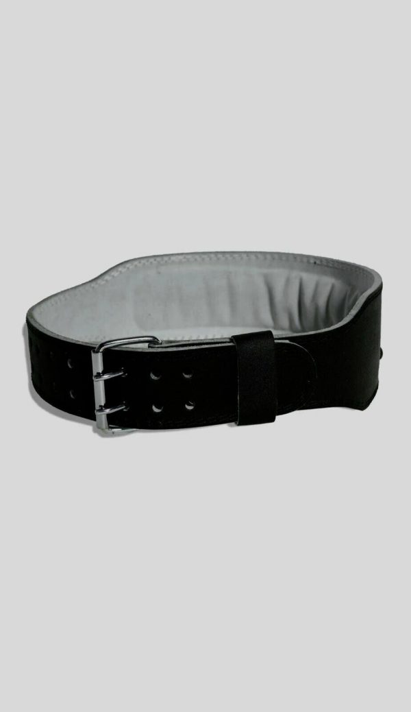 Leather  Weight Lifting Belt 4" Back Support Fitness Gym Training Bodybuilding