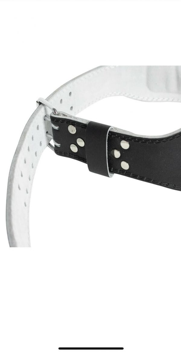 Leather  Weight Lifting Belt 4" Back Support Fitness Gym Training Bodybuilding