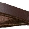Leather Belt Loop Keychain or Traditional Keychain  with D-Ring (Brown)  4 pack