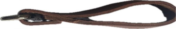 Leather Belt Loop Keychain or Traditional Keychain  with D-Ring (Brown)  4 pack