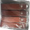 Leather Belt Loop Keychain or Traditional Keychain  with D-Ring (Brown)  4 pack
