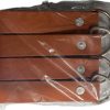 Leather Belt Loop Keychain or Traditional Keychain  with D-Ring (Brown)  4 pack