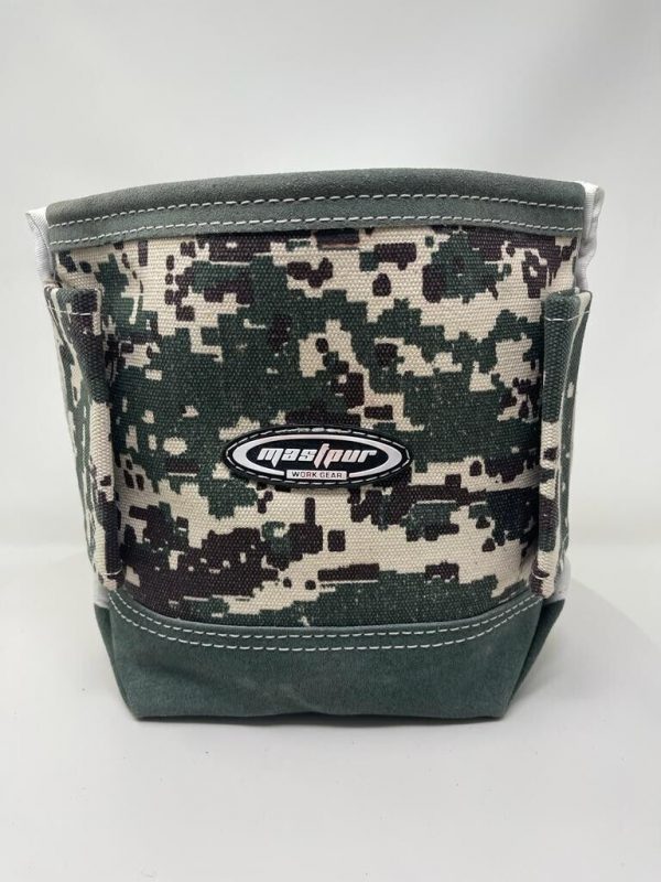 MASTPUR Leather and Canvas Nut Bolt Nail Bag Belt Pouch Carrier Holder