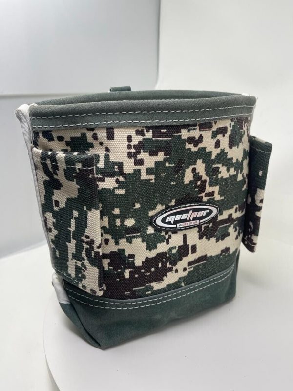 MASTPUR Leather and Canvas Nut Bolt Nail Bag Belt Pouch Carrier Holder