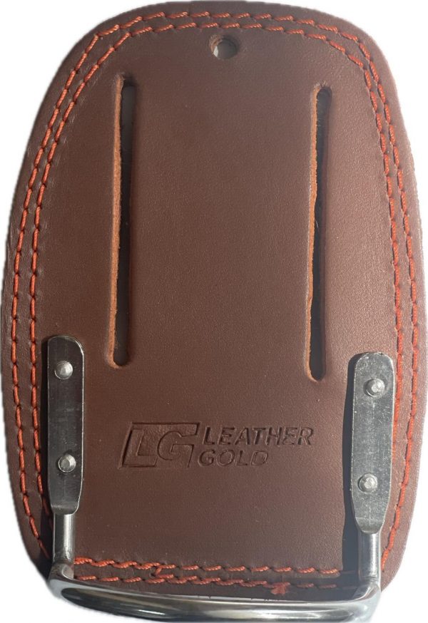 LEATHER GOLD  Hammer holder Steel hook 4mm Leather