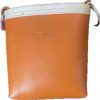 Leather Gold -ORN Bolt Bag with 2 Spud Wrench Holders, Wide Mouth | Ironworker
