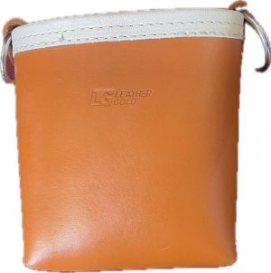 Leather Gold -ORN Bolt Bag with 2 Spud Wrench Holders, Wide Mouth | Ironworker