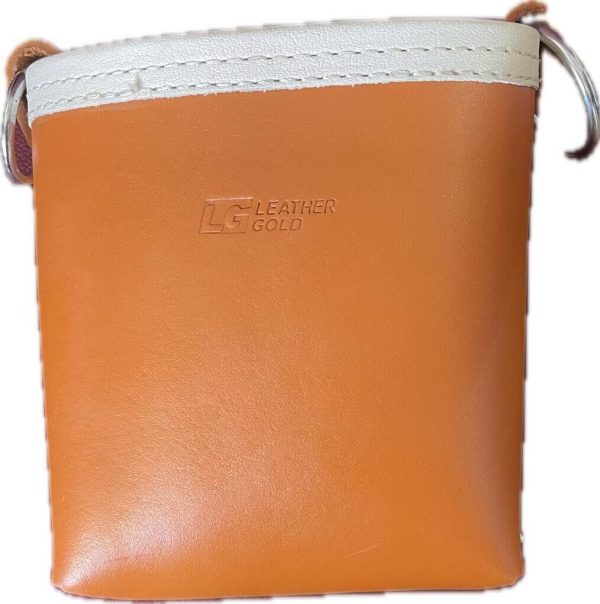 Leather Gold -ORN Bolt Bag with 2 Spud Wrench Holders, Wide Mouth | Ironworker