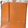 Leather Gold -ORN Bolt Bag with 2 Spud Wrench Holders, Wide Mouth | Ironworker