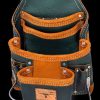 VILLAGE LEATHER 10 Pocket Top Grain Leather Carpenter Tool Pouch Bag with Belt