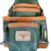 VILLAGE LEATHER 10 Pocket Top Grain Leather Carpenter Tool Pouch Bag with Belt