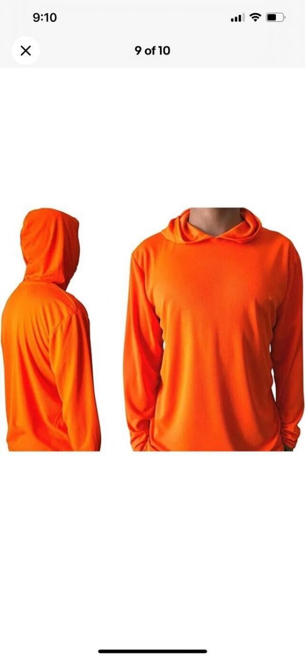 High Visibile Long Sleeve Orange Work Safety Hoodie