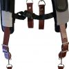 Leather  Gold work Suspenders | Tool Belt Suspenders | Grain Leather Suspender