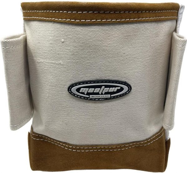 LEATHER - Canvas Nut Bolt Nail Bag Belt Pouch Carrier Holder