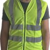 Mesh High Visibility Safety Vest, with zipper
