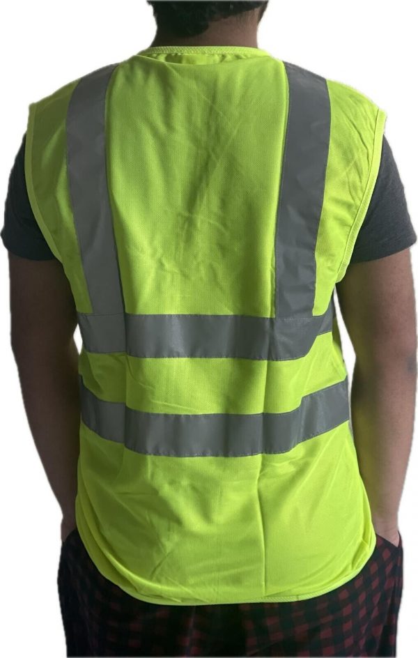Mesh High Visibility Safety Vest, with zipper