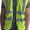 Mesh High Visibility Safety Vest, with zipper