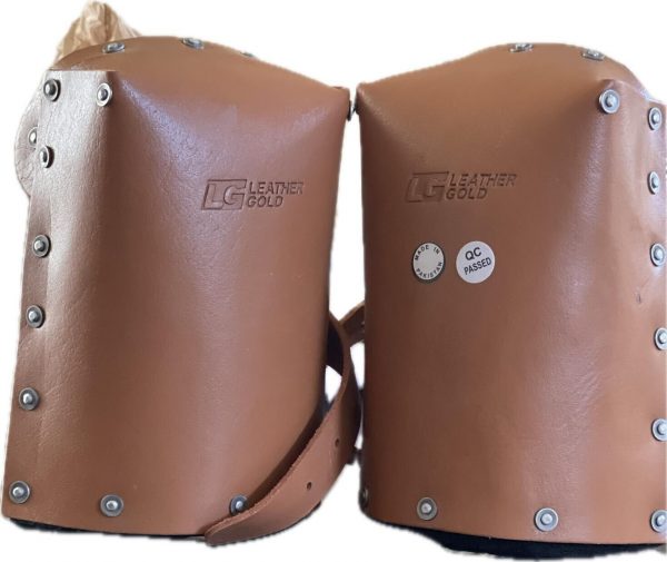 Non-Slip Kneepads with Adjustable Straps, Safety Leather Knee Pads