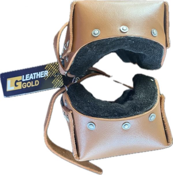 Non-Slip Kneepads with Adjustable Straps, Safety Leather Knee Pads