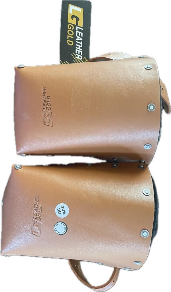 Non-Slip Kneepads with Adjustable Straps, Safety Leather Knee Pads
