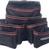 MULTIPOCKETS  Tool Pouch with Fit The Waist 29"-46", Black/RED