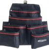 MULTIPOCKETS  Tool Pouch with Fit The Waist 29"-46", Black/RED