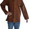 Leather Gold  Dark Brown Leather Welding Jacket